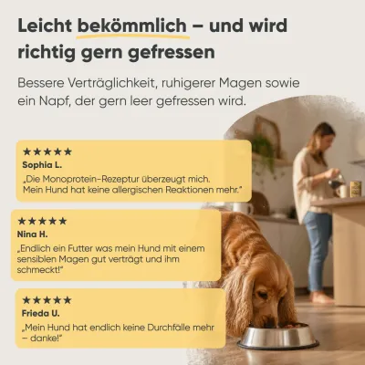 Milo & Mia Sensitive – Geflügel & Reis – Monoprotein – Glutenfrei Milo & Mia Sensitive – Geflügel & Reis – Monoprotein – Glutenfrei