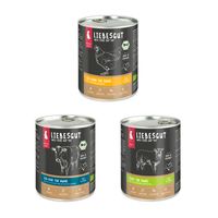 Packung Liebesgut Tiernahrung Liebesgut Hundefutter Probierpaket Hund Adult