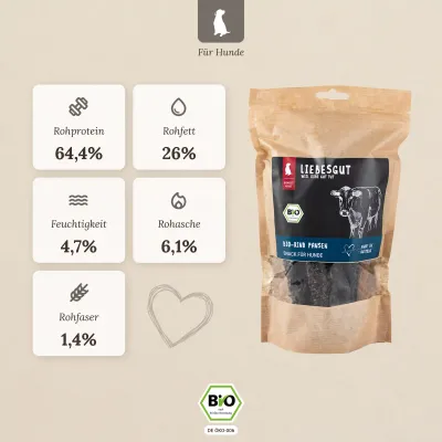 Liebesgut Hunde-Snack Bio Rind Pansen Liebesgut Hunde-Snack Bio Rind Pansen