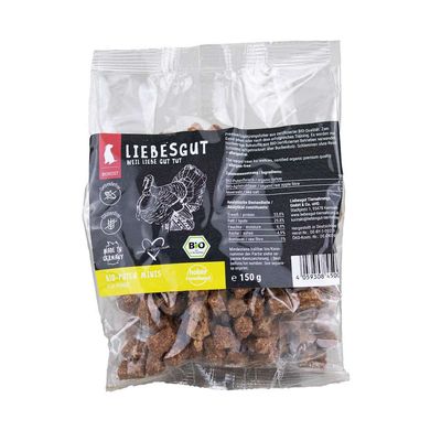 Liebesgut Hunde-Snack Bio Puten Minis Hundeleckerli