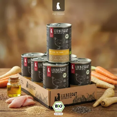 Liebesgut Hundefutter Bio-Huhn mit Bio-Wurzelgemüse