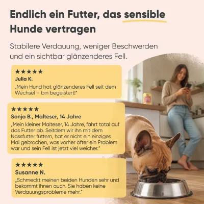 Milo & Mia Sensitive – Lachs & Kartoffel – Monoprotein – Getreidefrei