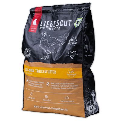 Liebesgut Hundefutter Hunde Trockenfutter Bio-Huhn