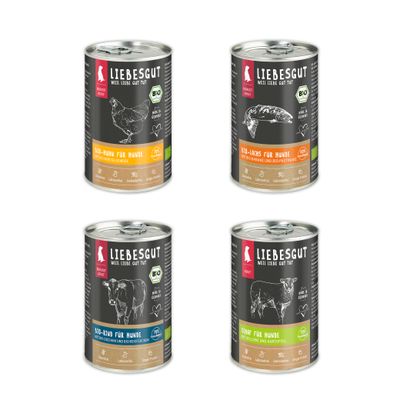 Liebesgut Hundefutter Probierpaket Hund Adult 8 x 400 g