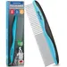 Fellkamm mit gummiertem Griff 17cm blau