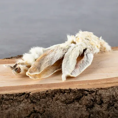 Liebesgut Hunde-Snack Kaninchen Ohr mit Fell