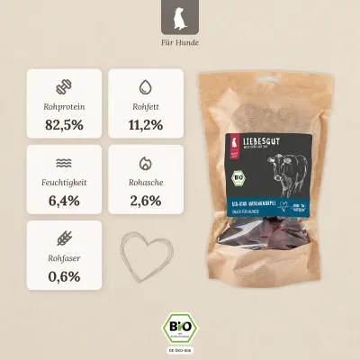 Liebesgut Hunde-Snack Bio Rind Nasenknorpel