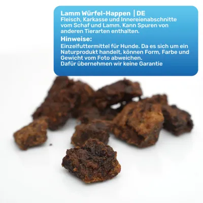 Lamm Fleisch-Würfel 200g, Lammfleisch Würfel Snack für Hunde, Leckerli Lamm Fleisch-Würfel 200g, Lammfleisch Würfel Snack für Hunde, Leckerli