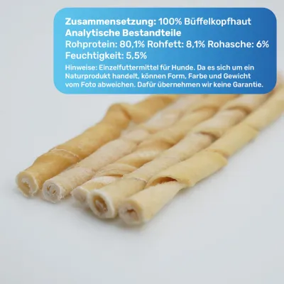 Büffelhautröllchen Kauartikel für kleine Hunde und Welpen, Kausnack Büffelhautröllchen Kauartikel für kleine Hunde und Welpen, Kausnack