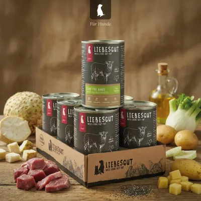 Liebesgut Hundefutter Schaf mit Sellerie und Kartoffel