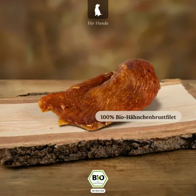 Liebesgut Hunde-Snack Bio Hähnchenbrustfilet Liebesgut Hunde-Snack Bio Hähnchenbrustfilet