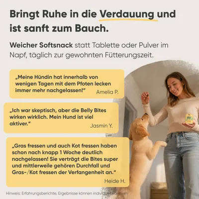 Milo & Mia Belly Bites – Präbiotischer Snack für Magen & Darm Milo & Mia Belly Bites – Präbiotischer Snack für Magen & Darm