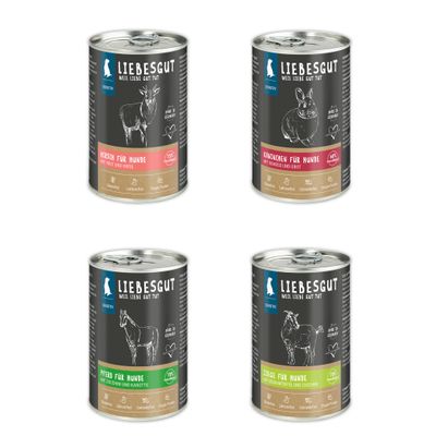 Liebesgut Hundefutter Probierpaket Hund Sensitiv 8 x 400 g
