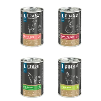 Liebesgut Hundefutter Probierpaket Hund Sensitiv 8 x 400 g