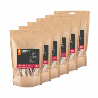 Liebesgut Hunde-Snack Kaninchen Ohr mit Fell