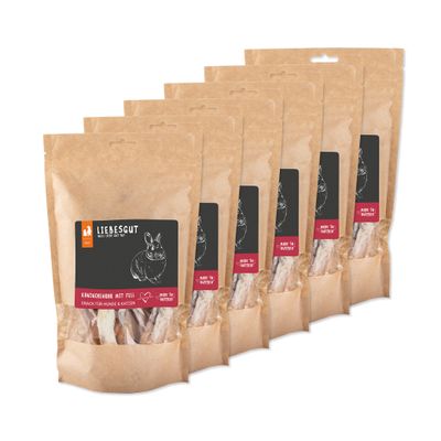Liebesgut Hunde-Snack Kaninchen Ohr mit Fell