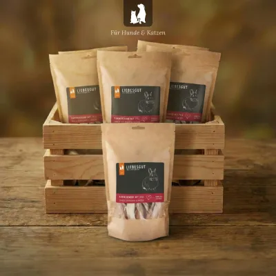 Liebesgut Hunde-Snack Kaninchen Ohr mit Fell Liebesgut Hunde-Snack Kaninchen Ohr mit Fell