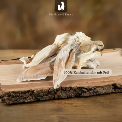 Liebesgut Hunde-Snack Kaninchen Ohr mit Fell Liebesgut Hunde-Snack Kaninchen Ohr mit Fell