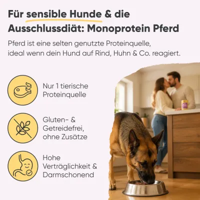 Milo & Mia Sensitive – Pferd & Pastinake – Monoprotein – Getreidefrei Milo & Mia Sensitive – Pferd & Pastinake – Monoprotein – Getreidefrei
