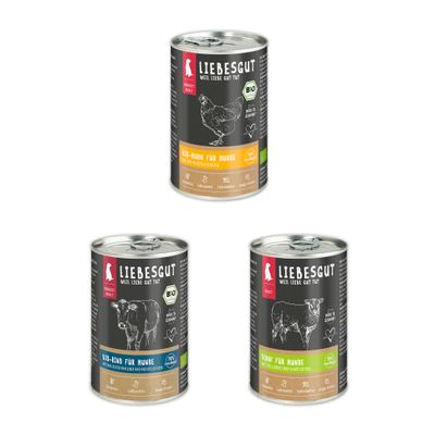 Liebesgut Hundefutter Probierpaket Hund Adult 6 x 400 g