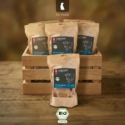 Liebesgut Hunde-Snack Bio Rind Gaumenhaut Liebesgut Hunde-Snack Bio Rind Gaumenhaut