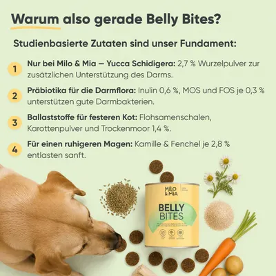 Milo & Mia Belly Bites – Präbiotischer Snack für Magen & Darm