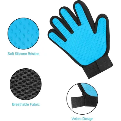 Gants brosse animaux 4 en 1 - Toilettage facile Gants brosse animaux 4 en 1 - Toilettage facile