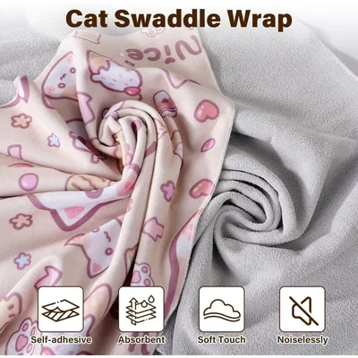 Sac toilettage chat 55x55 cm maintien coupe ongles sécurité Sac toilettage chat 55x55 cm maintien coupe ongles sécurité