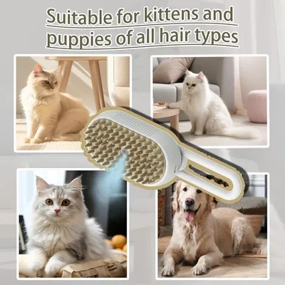 Elektrische Dampfbürste Hunde/Katzen, Entwirren, Massieren Entfernen Verfil Elektrische Dampfbürste Hunde/Katzen, Entwirren, Massieren Entfernen Verfil