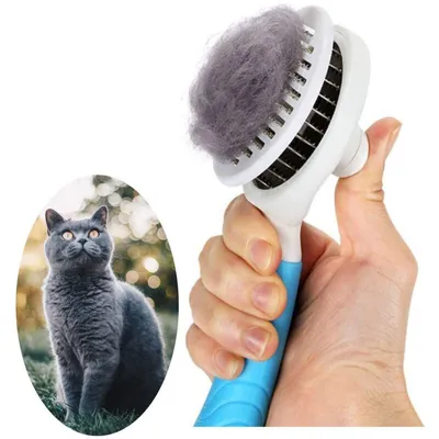 Selbstreinigende Bürste Hunde/Katzen Entwirren, Entfernen Unterwolle Massie Selbstreinigende Bürste Hunde/Katzen Entwirren, Entfernen Unterwolle Massie
