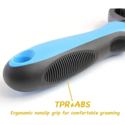 Brosse inox double face démêlage sous-poil chien chat Brosse inox double face démêlage sous-poil chien chat