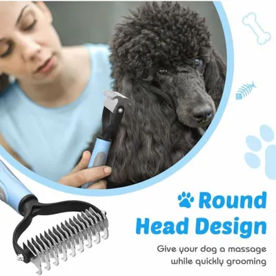 Brosse démêlante anti-nœuds sous-poil chien/chat poils longs Brosse démêlante anti-nœuds sous-poil chien/chat poils longs