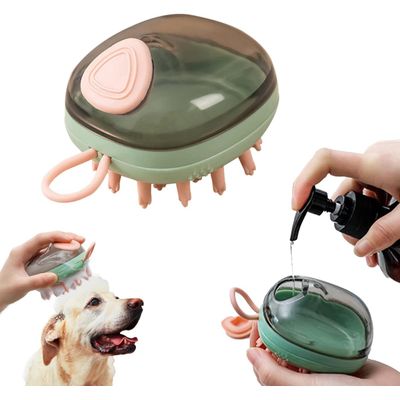 Silikon-Bade-Bürste für Hunde/Katzen, Shampoo, Massage, Reinigung, Fell