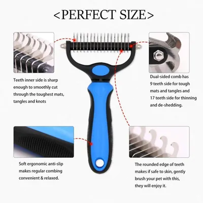 Brosse démêlante chien chat sous-poil Brosse démêlante chien chat sous-poil