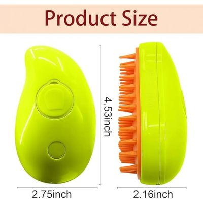 Brosse vapeur 3-en-1 : massage, démêlage, spray pour chat