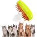 3-in-1-Dampfbürste: Massage, Entwirren, Spray für Katzen