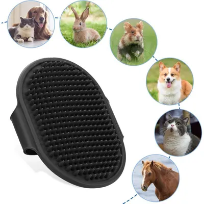 Silikonbürsten x2 für Hunde/Katzen, Bad, Massage, Reinigung, rot/schwarz Silikonbürsten x2 für Hunde/Katzen, Bad, Massage, Reinigung, rot/schwarz
