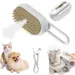 3-in-1-Dampfbürste für Katzen: Massage, Reinigung, Pflegespray