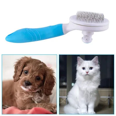 Selbstreinigende Bürste: ergonomisch, Hunde/Katzen/Kaninchen langem/kurzem Selbstreinigende Bürste: ergonomisch, Hunde/Katzen/Kaninchen langem/kurzem