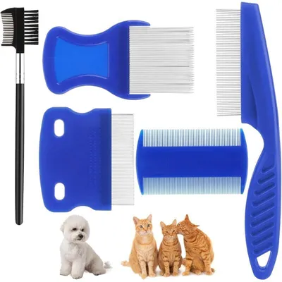 Flohkämme x5: Edelstahl, feine Zinken, Hunde/Katzen, Fellpflege Flohkämme x5: Edelstahl, feine Zinken, Hunde/Katzen, Fellpflege