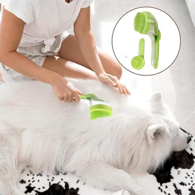 LENTANO - Brosse de Bain - Chien/Chat Silicone Distributeur Shampoing LENTANO - Brosse de Bain - Chien/Chat Silicone Distributeur Shampoing