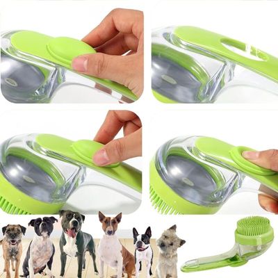 LENTANO - Brosse de Bain - Chien/Chat Silicone Distributeur Shampoing