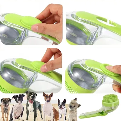 LENTANO - Brosse de Bain - Chien/Chat Silicone Distributeur Shampoing LENTANO - Brosse de Bain - Chien/Chat Silicone Distributeur Shampoing