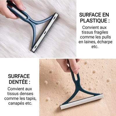 Brosse anti-poils autonettoyante : vêtements, canapé, voiture, tapis Brosse anti-poils autonettoyante : vêtements, canapé, voiture, tapis