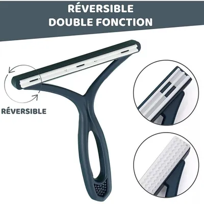 Brosse anti-poils autonettoyante : vêtements, canapé, voiture, tapis Brosse anti-poils autonettoyante : vêtements, canapé, voiture, tapis
