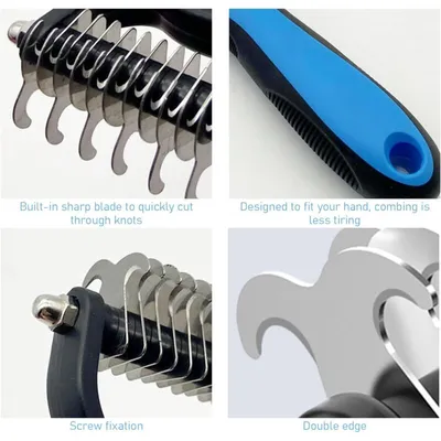 Brosses anti-poils x2 : double face, réutilisable chien/chat Brosses anti-poils x2 : double face, réutilisable chien/chat