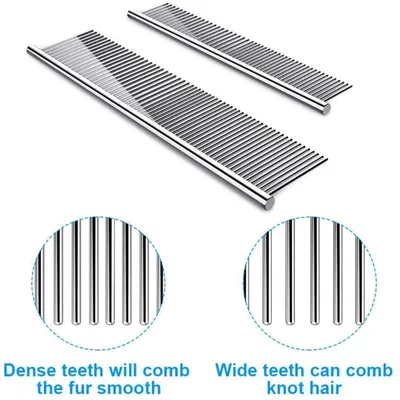 Peignes inox pro démêle nœuds chiens/chats poils longs Peignes inox pro démêle nœuds chiens/chats poils longs