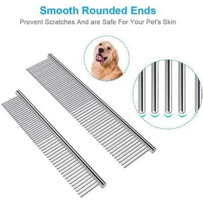 Peignes inox pro démêle nœuds chiens/chats poils longs Peignes inox pro démêle nœuds chiens/chats poils longs