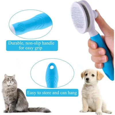 Brosse autonettoyante : enlève poils 1 clic Brosse autonettoyante : enlève poils 1 clic