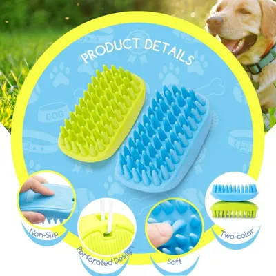 BluePet - Brosses bain x2 - Caoutchouc souple, massage BluePet - Brosses bain x2 - Caoutchouc souple, massage